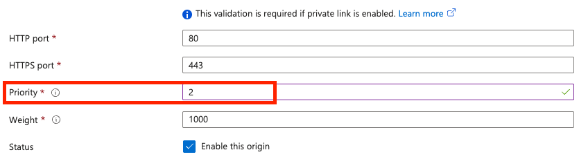 Set the priority of the replica origin to 2
