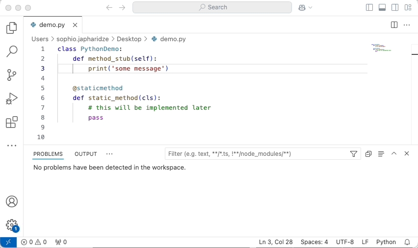 Highlighting issues in code