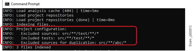 Verifying the analysis scope properties read by the scanner