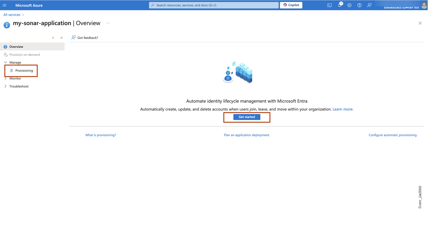 Select Manage > Provisioning in MS Entra ID to start the SCIM configuration